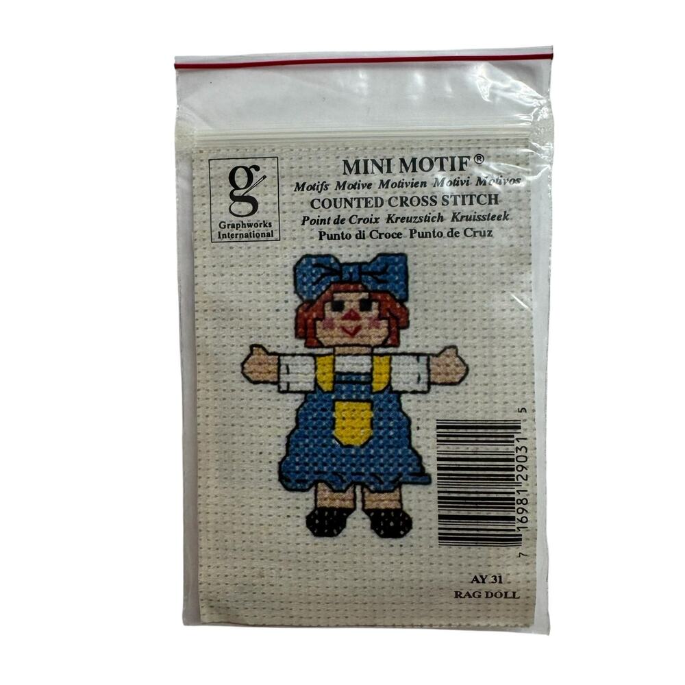 Vintage Mini Motif *NEW* Ragdoll Counted Cross Stitch Kit GRAPHWORKS INT’L AY31